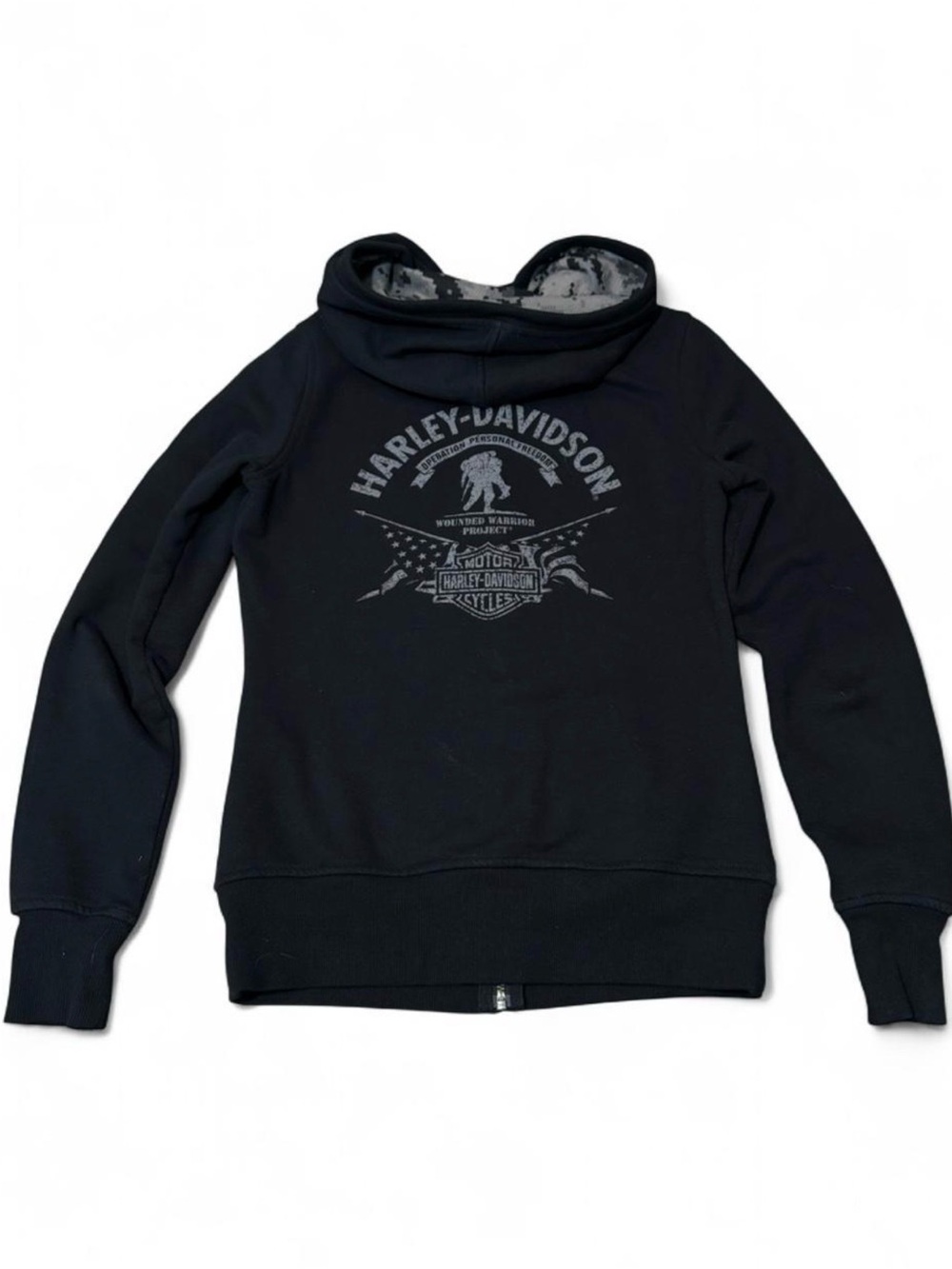 Harley-Davidson wounded warrior project stars & stripes zip up hoodie 🖤🏍️